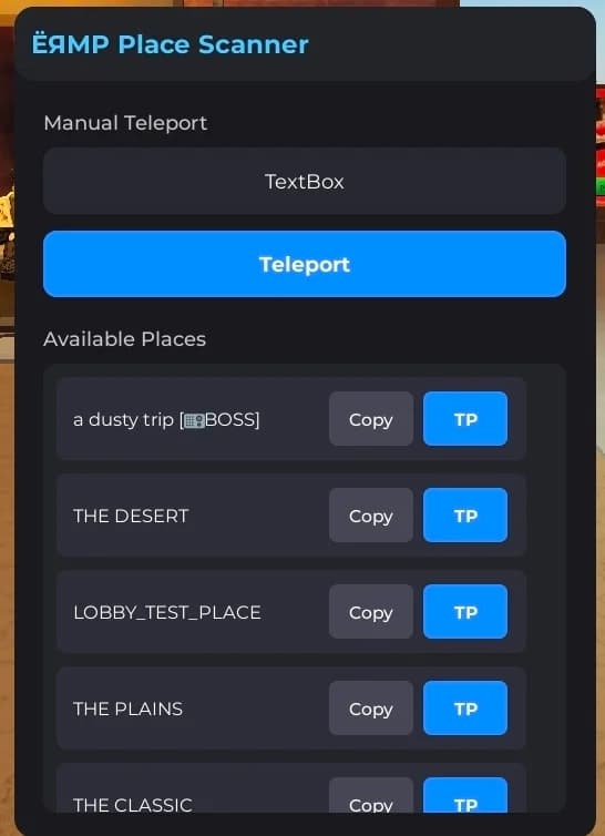 Roblox Sub-place Teleporter