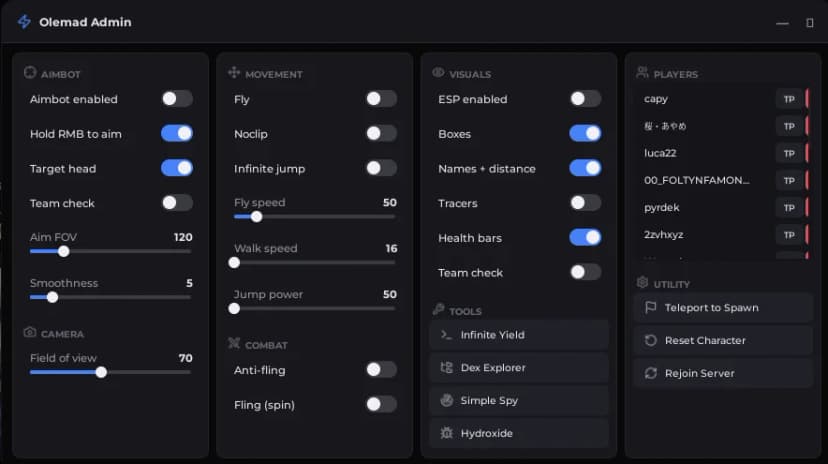 OLEMAD ADMIN PANEL