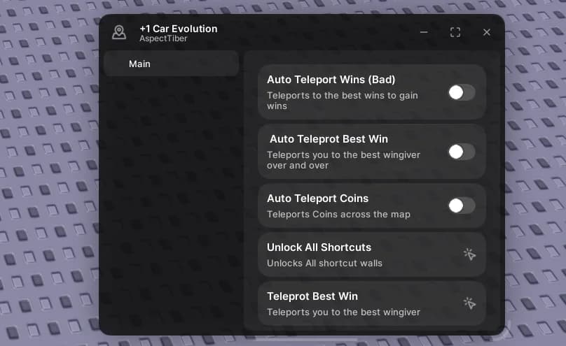 +1 Car Evolution scripts