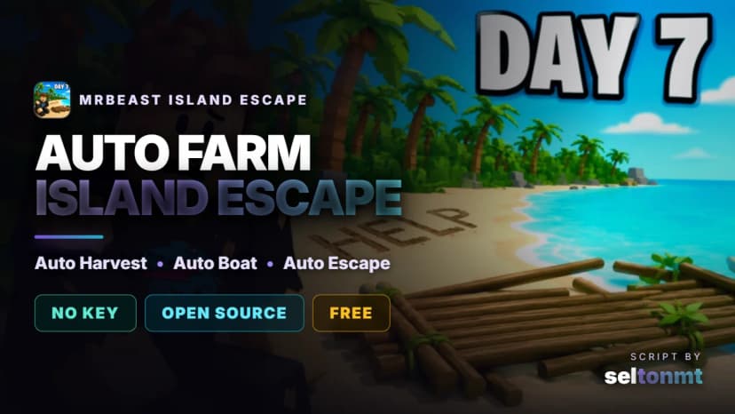 Mrbeast Island Escape Script - Auto Harvest & Boat | Updated 12.10.2026