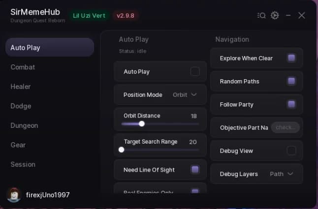 Dungeon Quest Reborn | Auto Play / Dodge / Gear Automation - Sir Meme Hub