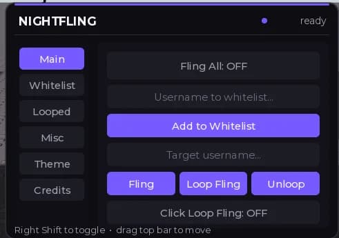 Nightfling - Universal fling