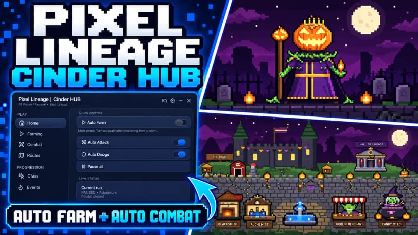 Pixel Lineage |AUTO FARM HALLOWEEN | AUTO SIGIL | OP! AUTO FARM | FREE!