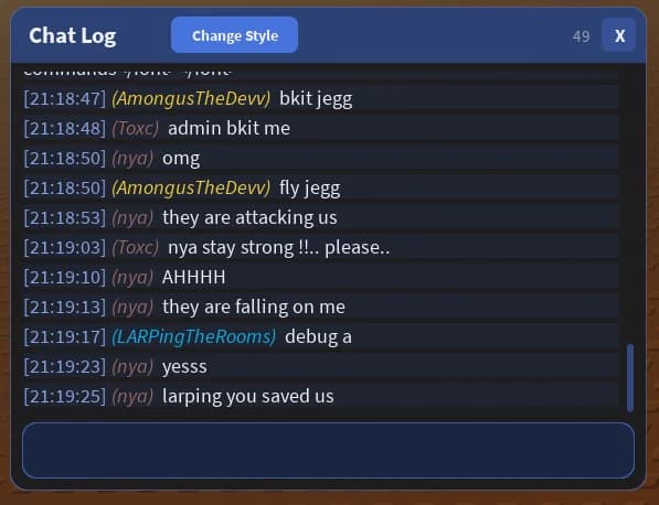 Custom chat, custom chatlog roblox