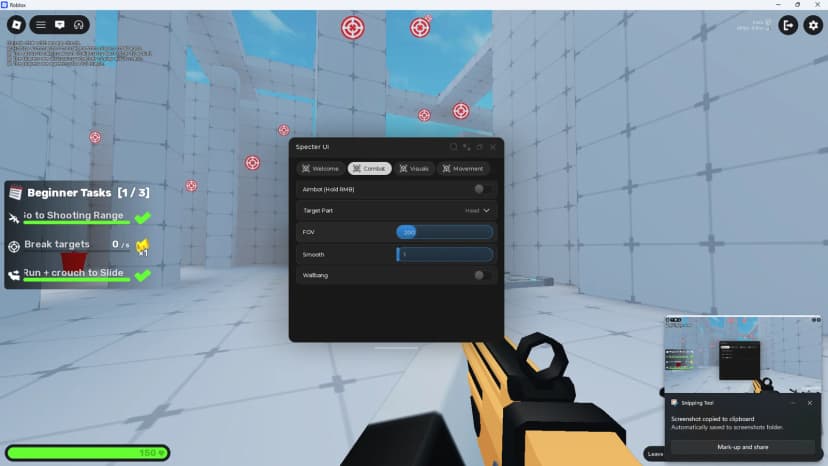 Specter UI (v1) || works on all executer, no lag, undetectable, best aimbot