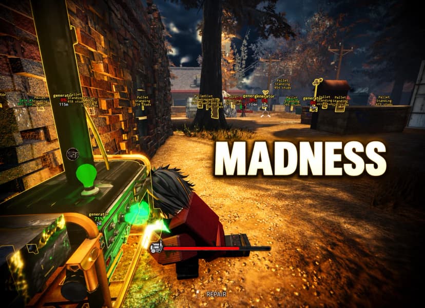 Ragebot.win Madness / ESP + Aura, Auto Skill Checks & Pallet Drop