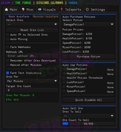 The Forge NO KEY | ROCK/MONSTER FARM | AUTO SELL & MORE! DECEMBER 2025