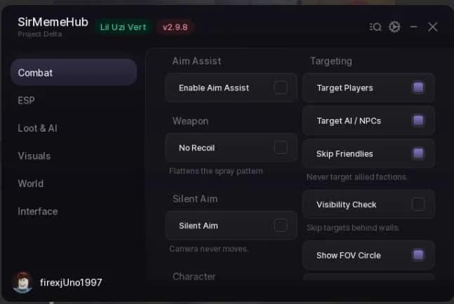 Project Delta | Silent Aim / Loot ESP / Night Vision - Sir Meme Hub