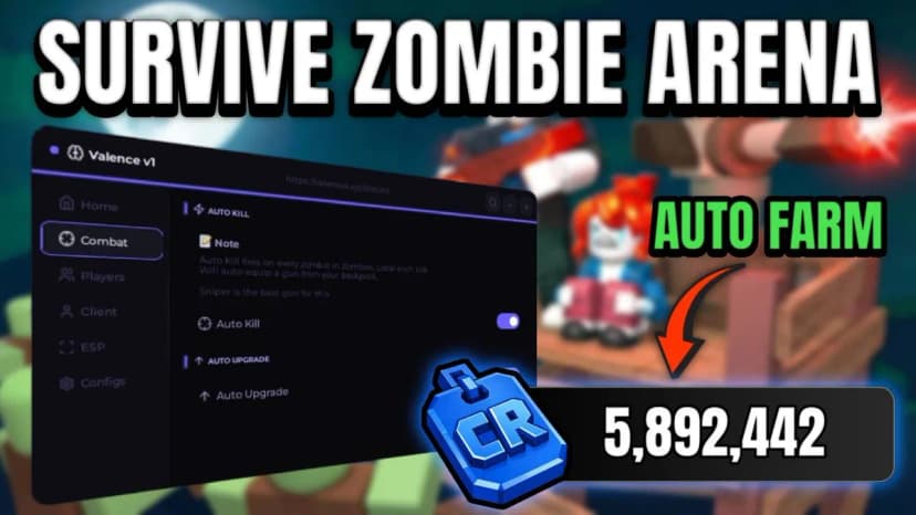 *BEST* SURVIVE ZOMBIE ARENA SCRIPT | AUTO FARM | AUTO UPGRADE | CREDIT FARM | KEYLESS