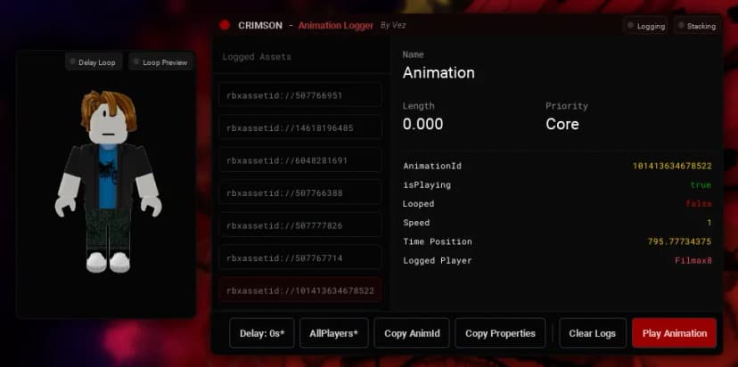 Crimson - Animation Logger