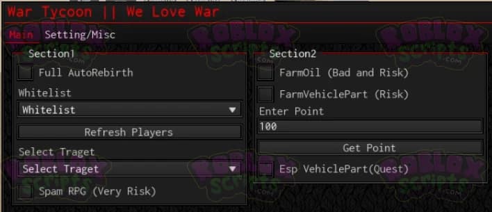 War Tycoon FARM OIL - FARM VEHICLE PARTS - SPAM RPG & MORE!
