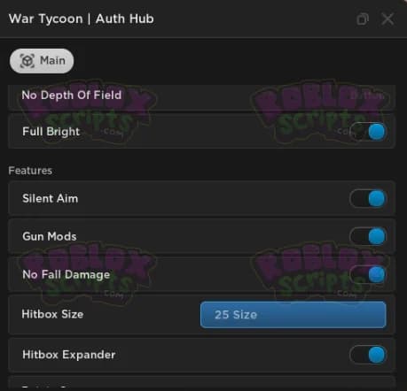 War Tycoon GUN MODS - SILENT AIM & MORE! FREE GUI